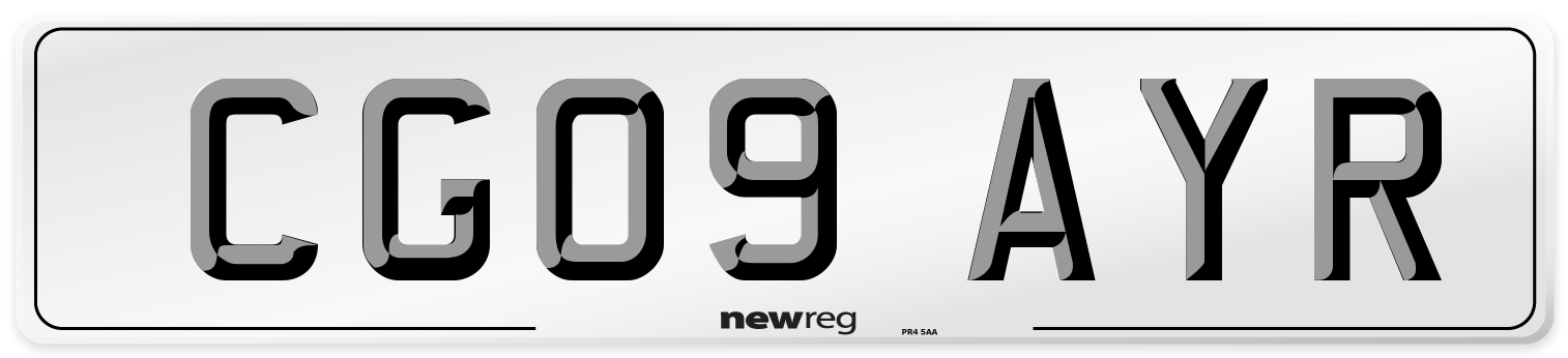 CG09 AYR Number Plate from New Reg